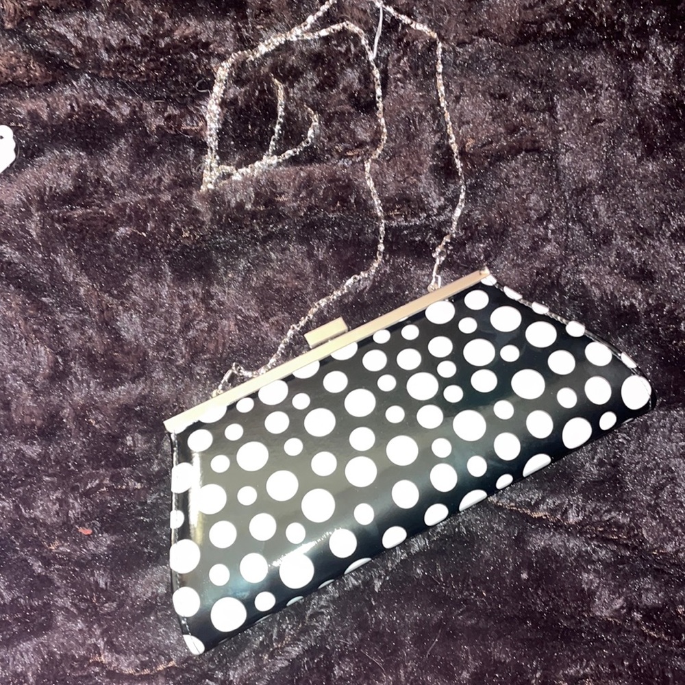 Neiman Marcus Polka Dot Clutch.